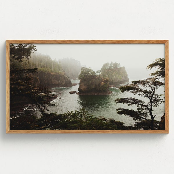 Samsung Frame TV Art Pacific Northwest Digital Download Coastal Mood Art Washington Photography Pacific Northwest Home Decor Landscape