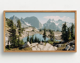 Samsung Frame TV Art Washington Summer Digital Download Alpine Lake Pacific Northwest Wall Art Nature Photography Landscape Mountain