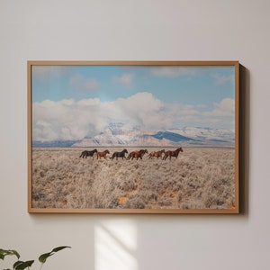Western Wall Art Horse Print Western Decor Wild Horse Print Western Art Cowboy Print Vintage Western Art Running Horses Southwest Home Decor