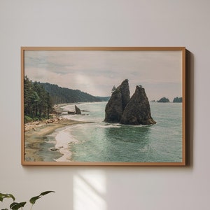 Pilares marinos del noroeste del Pacífico, fotografía de Washington, arte de PNW, arte mural del noroeste del Pacífico, impresión costera, fotografía cinematográfica, decoración del hogar oceánica
