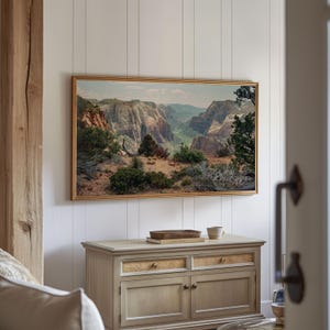 Samsung Frame TV Art Zion Canyon Digital Download Southwest Wall Art Desert Photography Utah Landscape Film Western Decor National Park