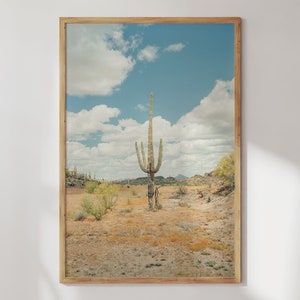 Desert Wall Art Saguaro Cactus Print Southwestern Landscape Photography Mountain Nature Scene Arizona Home Office Wall Hanging Giclee Fine Art Print Cold Press Textured Matte Paper Premium Quality Photography Western Theme Display Interior