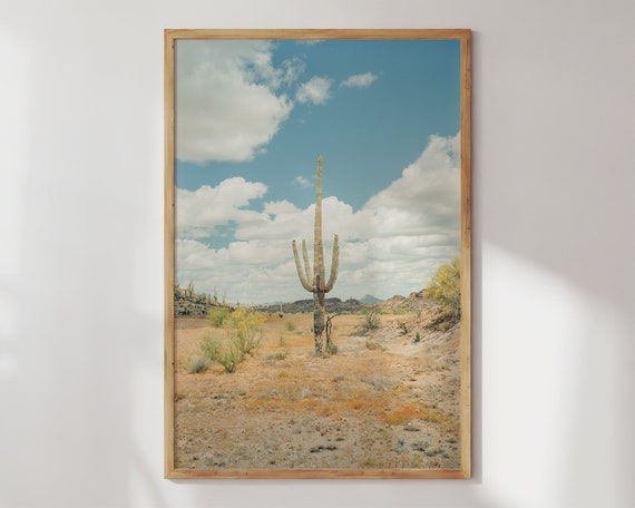 Saguaro Cactus Print Desert Photography Wall Art Western Home Decor American Landscape Photo Cactus Photography Americana Western Poster