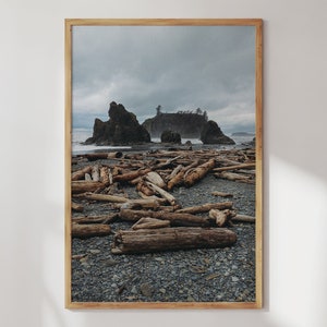 Moody Washington Coast - Pacific Northwest Art, Beautiful Landscape Print, PNW Nature Photography, Northwest Decor, Coastal Wall Art Print