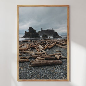 Stimmungsvolle Küste von Washington - Pazifischer Nordwesten Kunst, Schöne Landschaftsdruck, PNW Natur-Fotografie, Nordwest-Dekor, Küstenwand-Kunstdruck