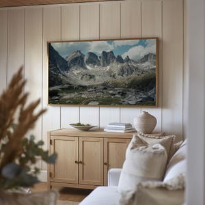 Samsung Frame TV Art Western Mountain Digital Download Wyoming Photography Western Decor American Landscape Wall Art Medium Format Film