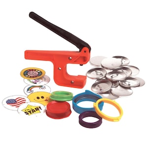BEAMNOVA Button Badge Maker Machine 1000 pcs Button Parts (1-3/4 Inch  Machine + 1000 Button Parts) : : Toys & Games