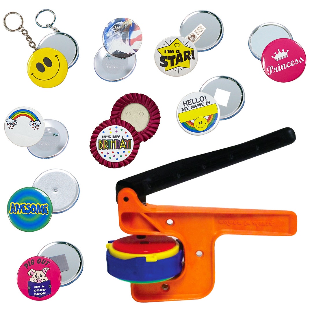 2 1/4 Button Maker Kit With Variety Pack Button Parts Pinsbakc