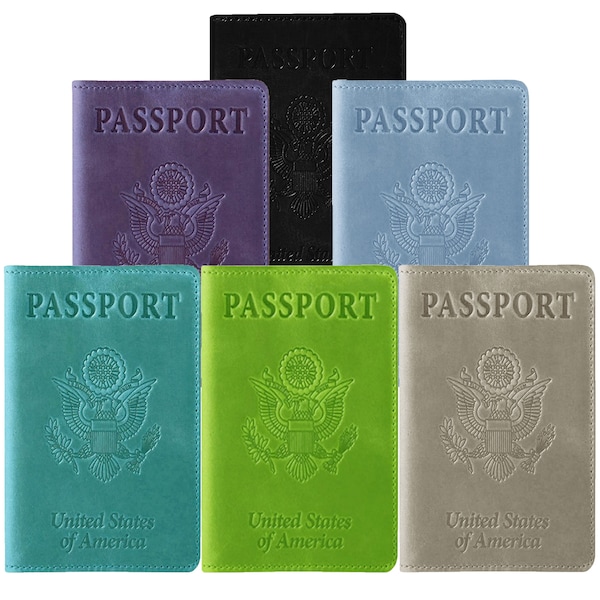 Premium Leather US Passport and Vaccination Card Holder | Travel Case for Vaccine Card and Passport | Vaccination Passport Holder