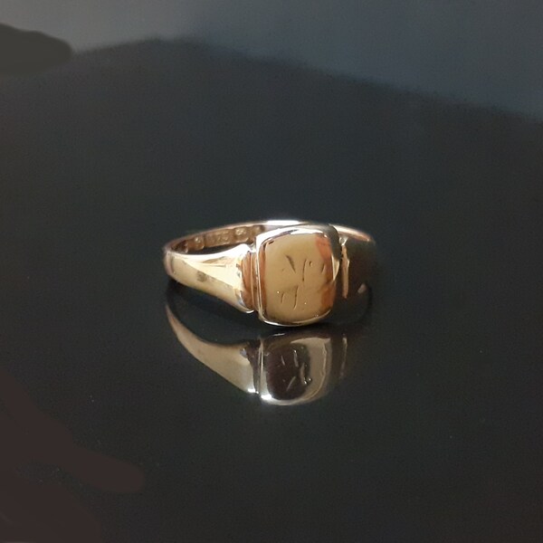 Mens Gold P Ring Etsy