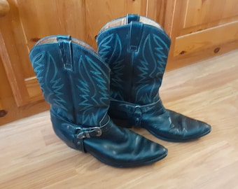 Vintage pair of cowboy boots size UK 10 to 10 1/2 new heels and TLC by Timpsons