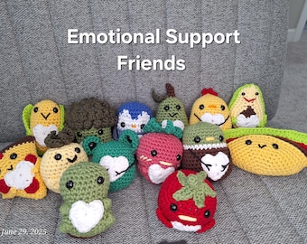 Emotional Support Friends, Handmade Comfort Gift, Crocheted Pocket Friends