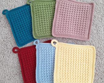 Double Thick Crochet Potholders/Hotpads, Kitchen Decor, Housewarming Gift