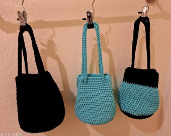 Hand Crocheted Grab and Go Bag: Girl's Evening Purse