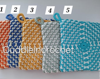 Double Thick Crochet Potholders/Hotpads, Kitchen Decor, Housewarming Gift