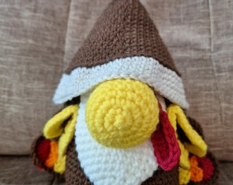 Handmade Turkey Gnome: Autumn Thanksgiving Decor