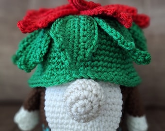 Poinsettia Gnome, Christmas Gnome, Holiday Decor