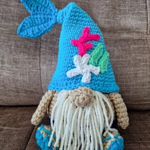 Nain sirène au crochet : décoration estivale faite main