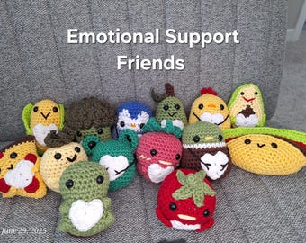 Emotional Support Friends, Handmade Comfort Gift, Crocheted Pocket Friends