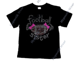 T-shirt à strass « Football Sister » pour fille, disponible du 3 au 14