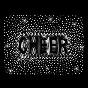 Rhinestone Transfer Only &quot; Cheer &quot; with Scattered Pattern , Hotfix , Bling, Motif