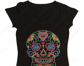 Women's Rhinestone Fitted Shirt With 