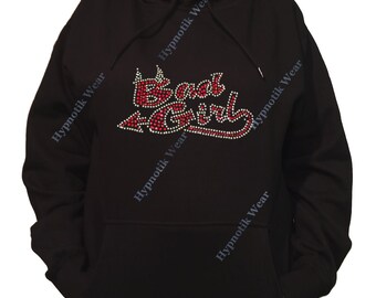 Nasty rhinestone hoodie Clearance