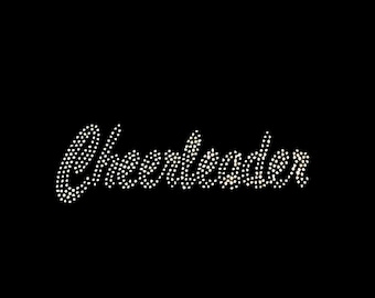 Rhinestone Transfer " Cheerleader  " CHOOSE YOUR COLOR , Hotfix , Bling, Iron On