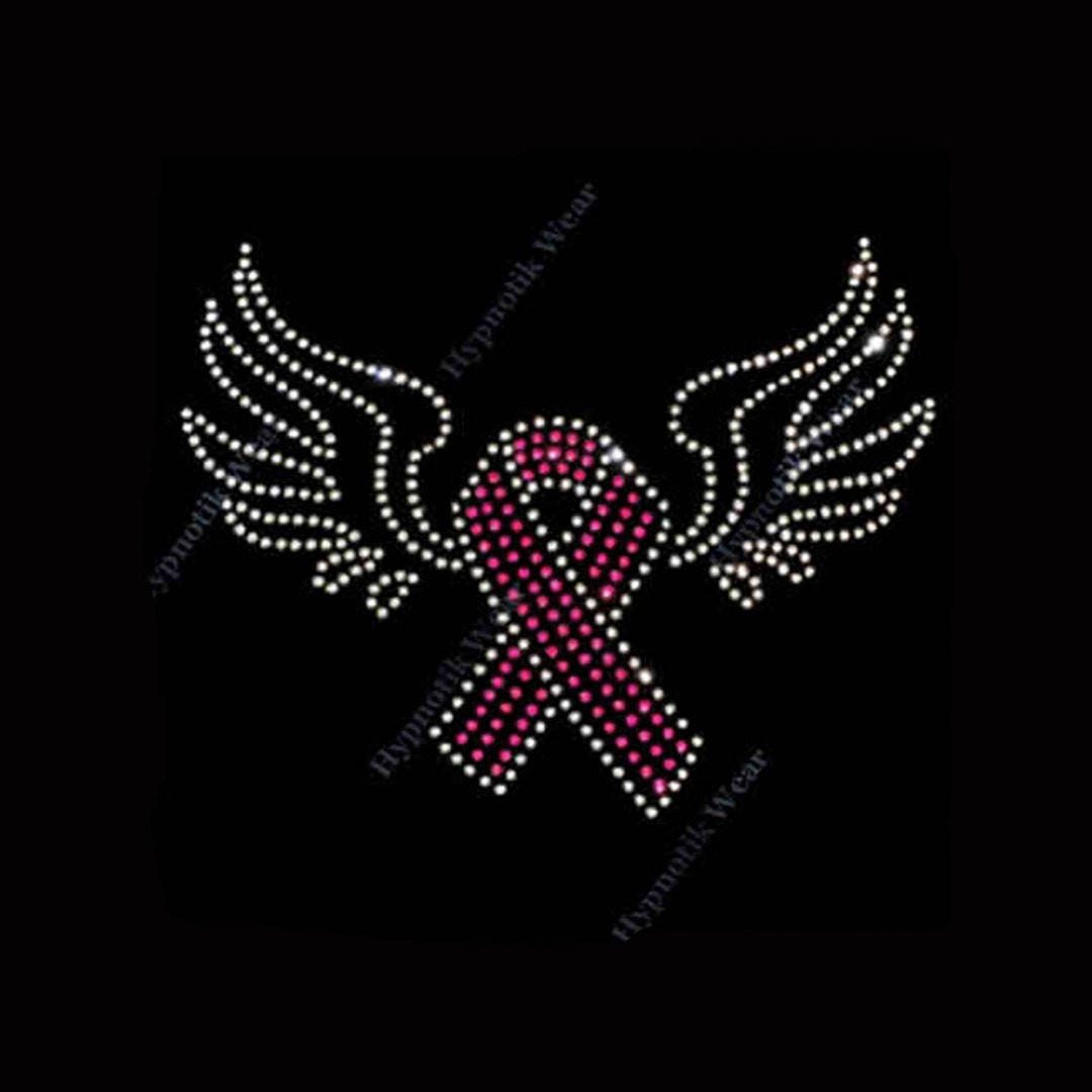 Cancer Ribbon Rhinestone Rhinestone Transfer
