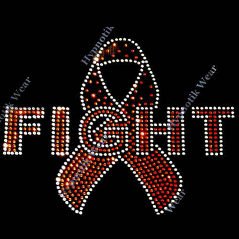 Cancer Ribbon Rhinestone Rhinestone Transfer