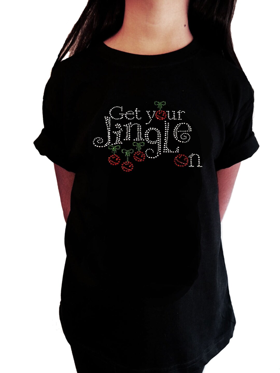 激安商品 Girl's Rhinestone T-shirt  トップス