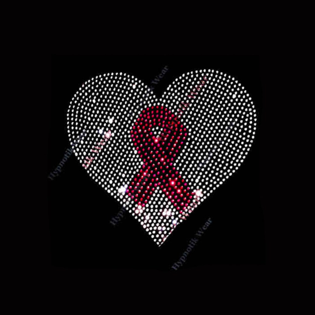Cancer Ribbon Rhinestone Rhinestone Transfer