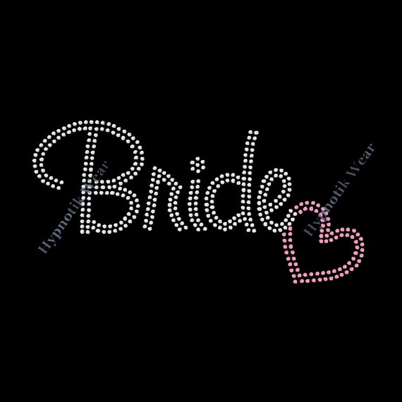 /"BRIDE/" Weddubg Celebration Iron On Rhinestone Trasfer