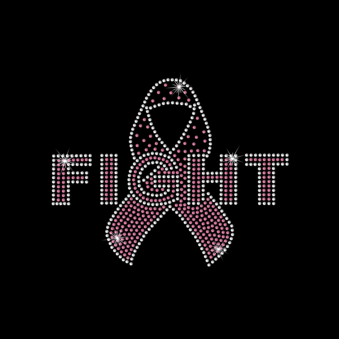Cancer Ribbon Rhinestone Rhinestone Transfer