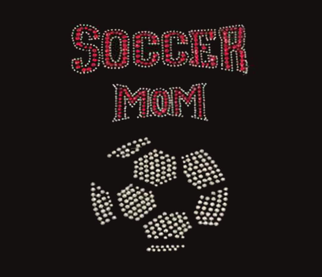Rhinestone Transfer Soccer Mom Iron On, Hot Fix, Bling Sports Etsy