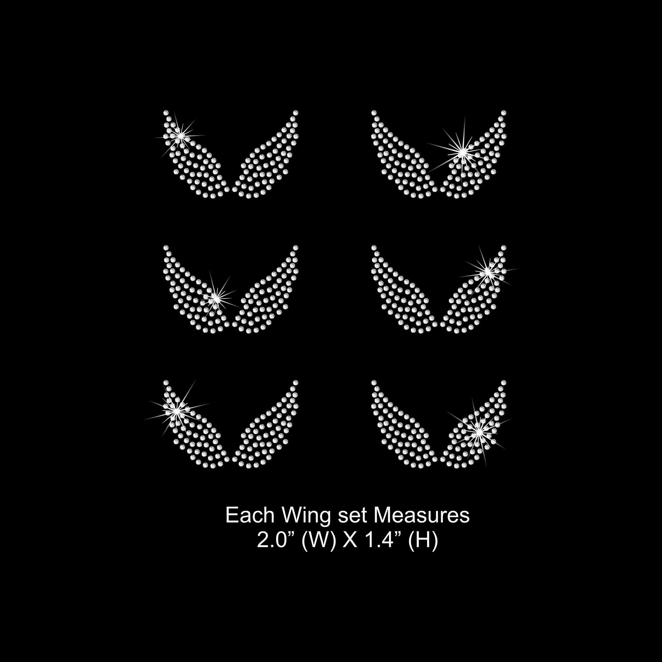 Abaodam 18pcs Angel Wings Accessories Angel Wing Ornament Bat Stickers  Wings Patches DIY Accessary Wing DIY Crafts Wing Iron on Patch Fabric Wings