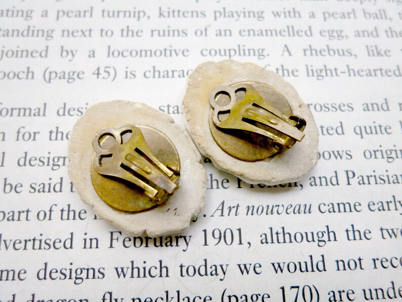 Mothers Day Ideas Gifts Under 10 Mid Century Vintage Ceramic Jewellery Forget Me Not Handpainted Earrings
