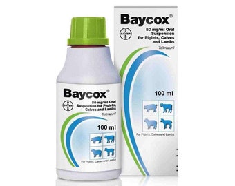 Baycox Bayer Multi 100 ML SMALL BOTTLE is packaged  prevention of coccidiosis  exp. 06/25