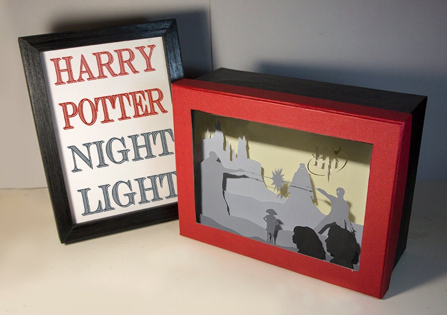 Harry Potter shadow box Night Light Special night light Etsy
