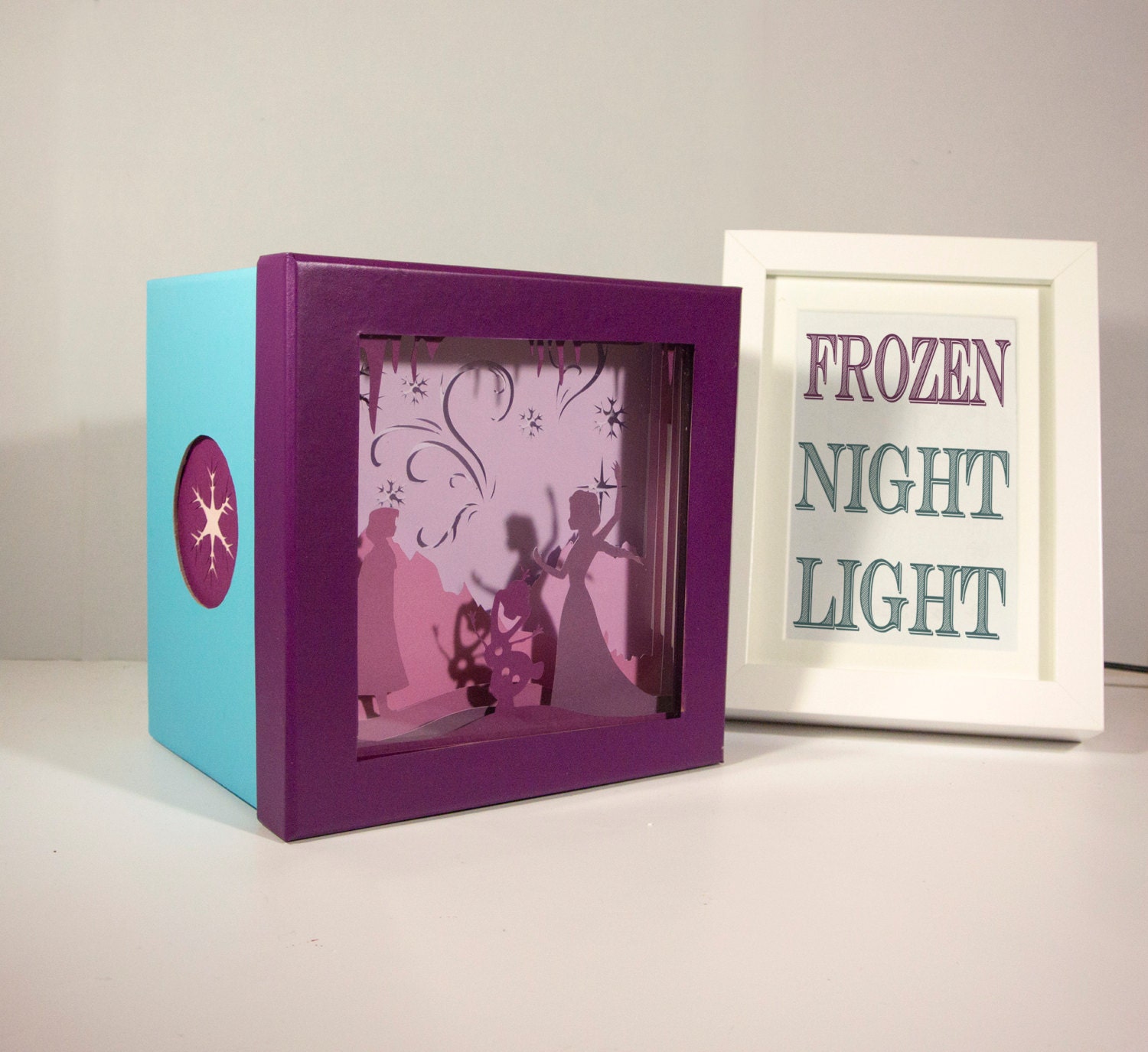 Frozen shadow box night light Etsy
