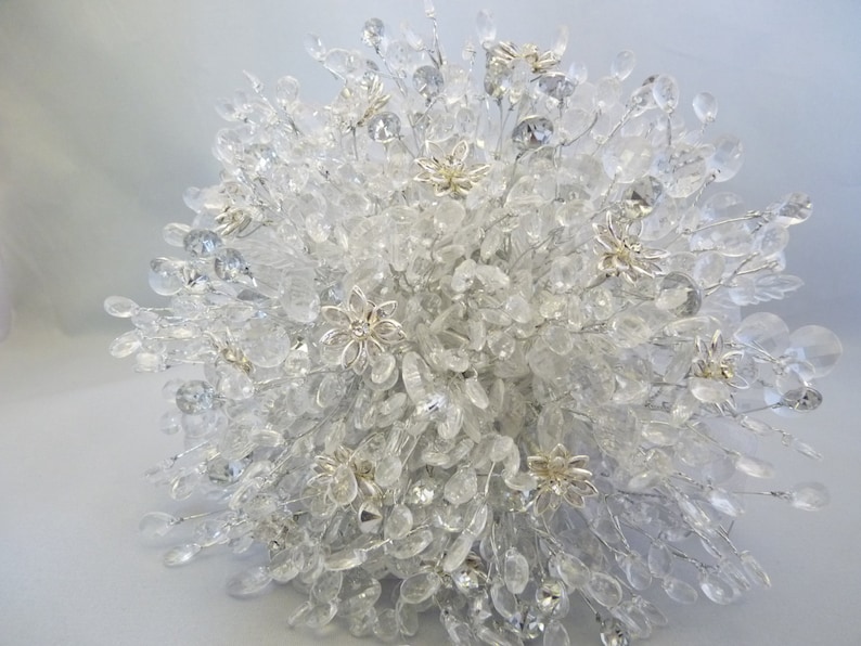 wedding Silver bouquet crystal bouquet -diamante bouquet Great brooch alternative Beaded bouquet Brides bouquet flower bouquet
