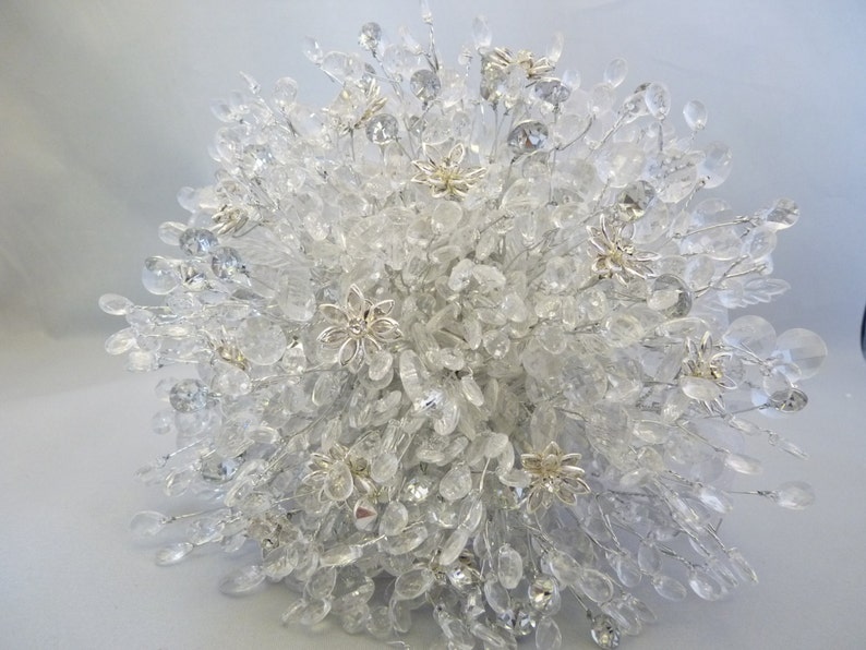 wedding Silver bouquet crystal bouquet -diamante bouquet Great brooch alternative Beaded bouquet Brides bouquet flower bouquet