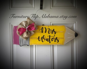 teacher door sign etsy