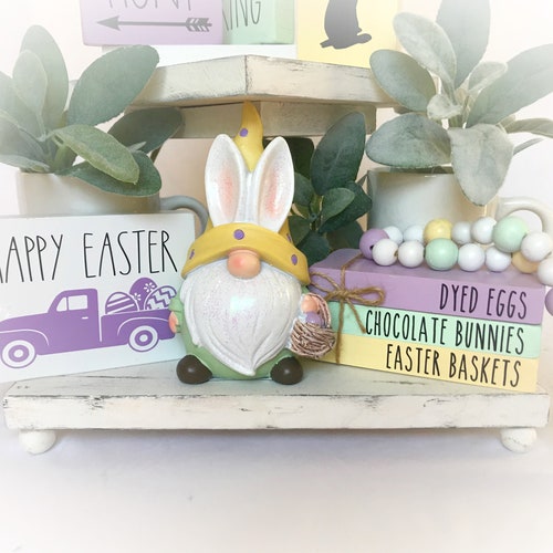 Easter Tiered Tray Decor Bundle Easter Mini Signs Easter Etsy