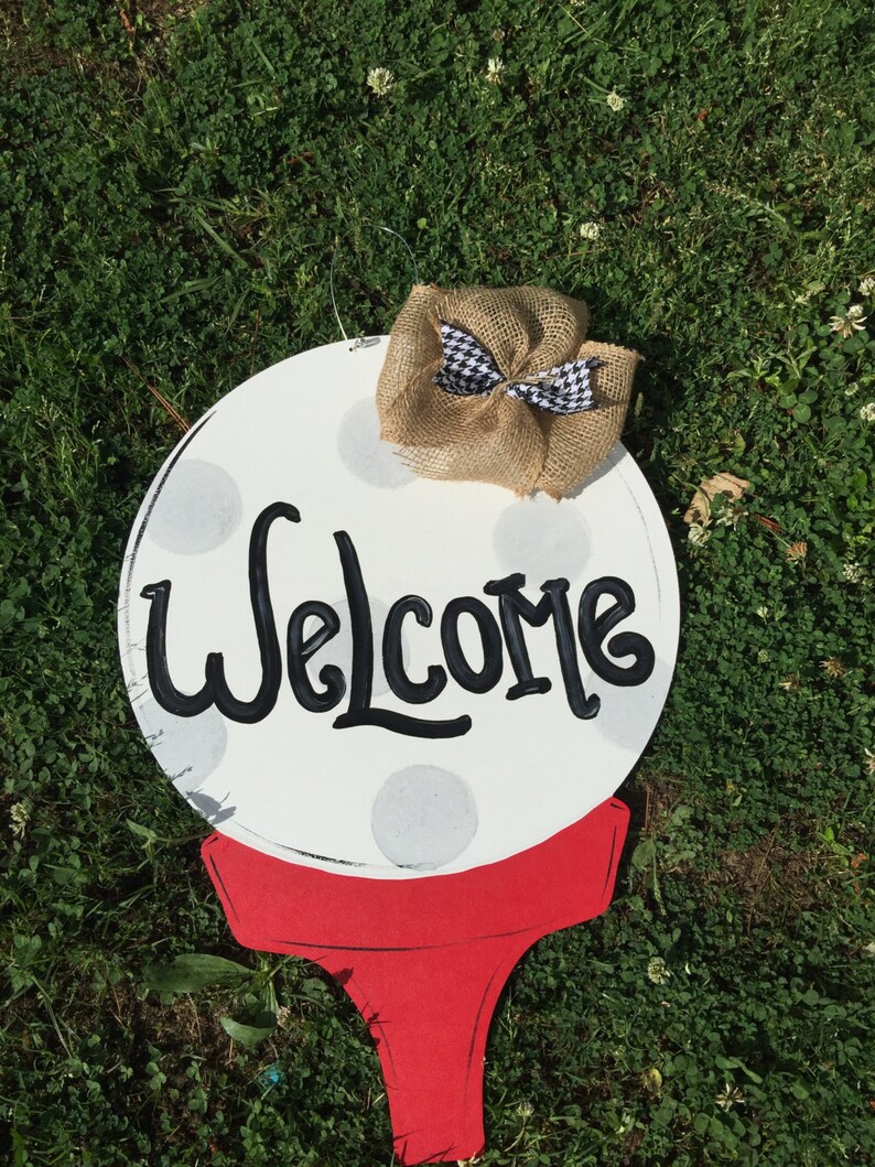 Golf Ball Door Hanger Golf Wreath Golfer Masters Decor Etsy