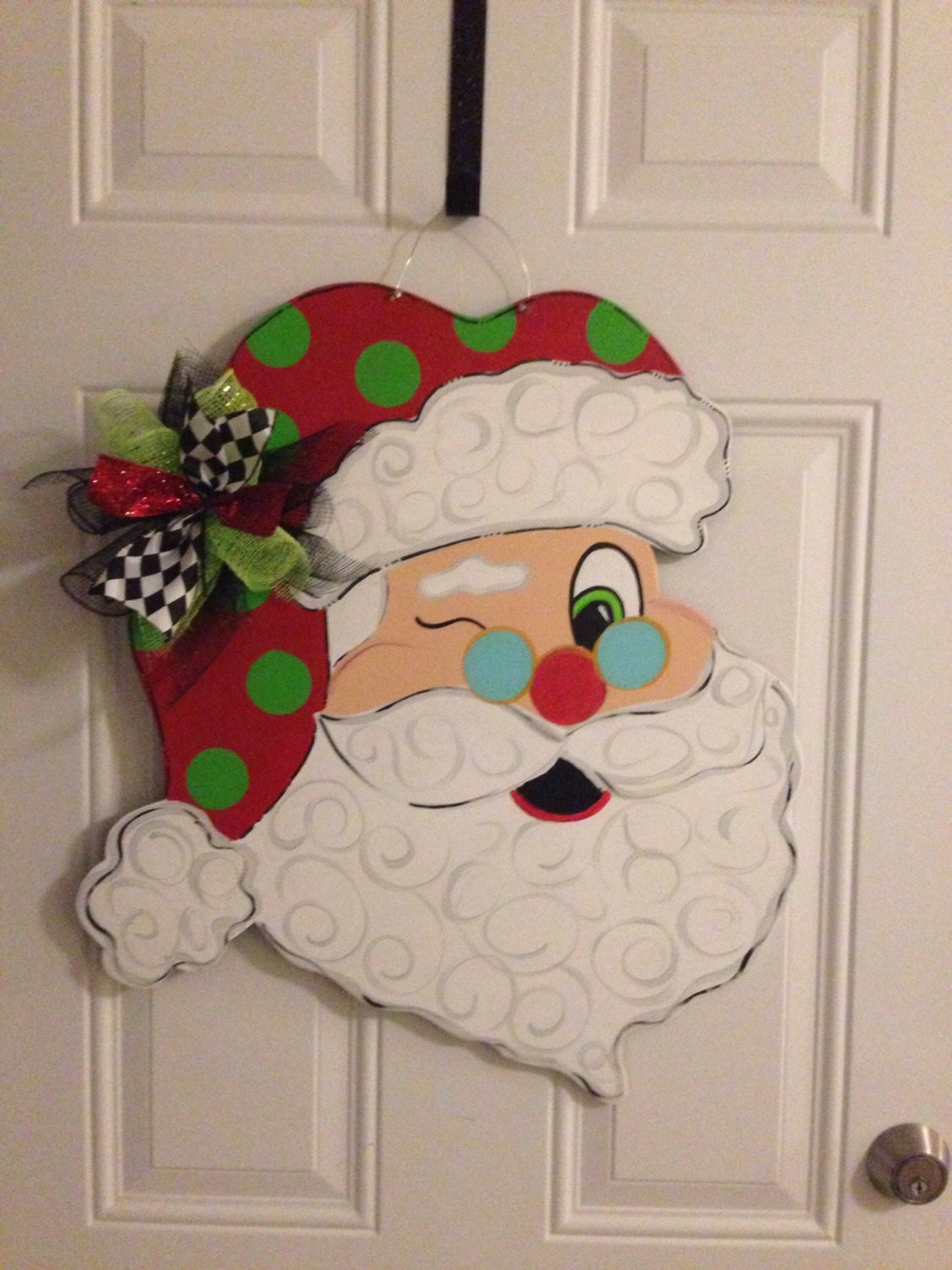 Santa door hanger christmas door hanger christmas door Etsy
