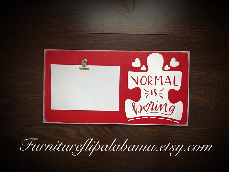 Autism Awareness Puzzle Frame Normal Is Boring Piece Gifts Asperger Syndrome Picture Photo Holder