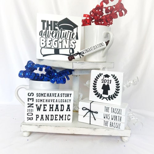 Graduation Tiered Tray Set Etsy
