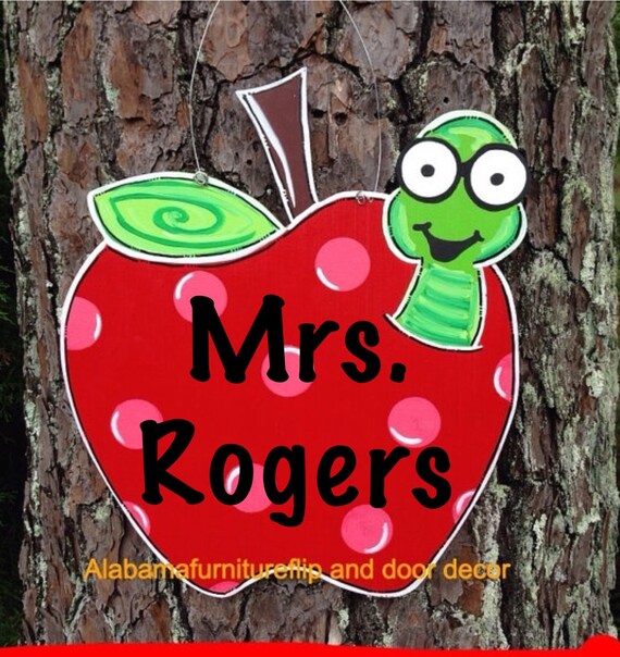 Back To School Door Teacher Door Hangerapple Door Hangerback Etsy