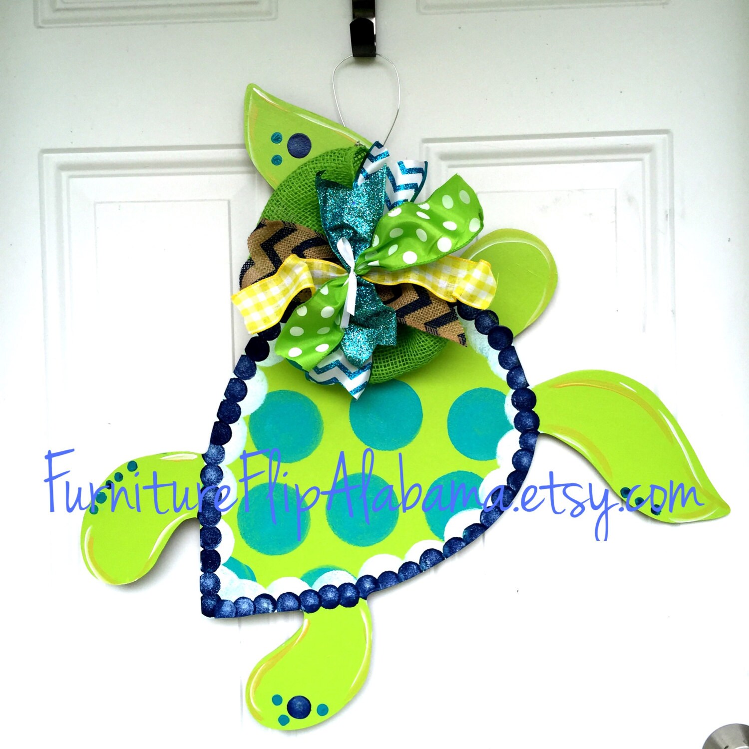 Turtle door hangerNautical door hangersummer wood door Etsy